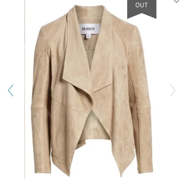 BB Dakota Jackets & Blazers - Bb Dakota Faux Suede Drape Jacket